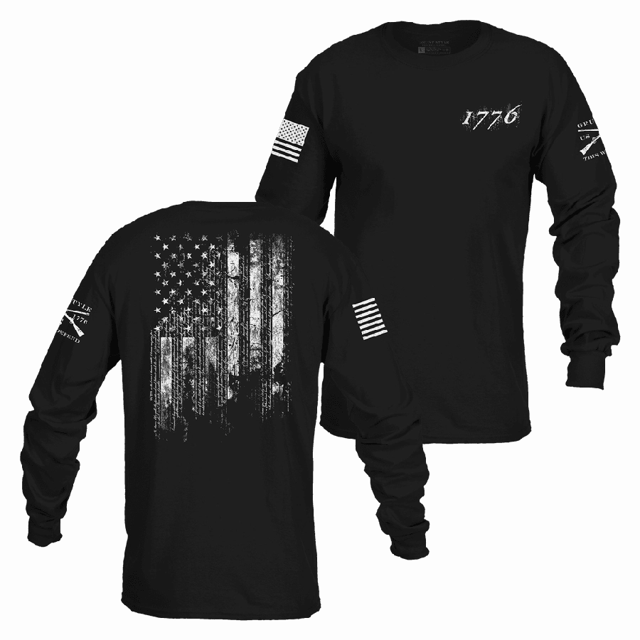 1776 Flag Long Sleeve - Black Weekend Style Motion Flex