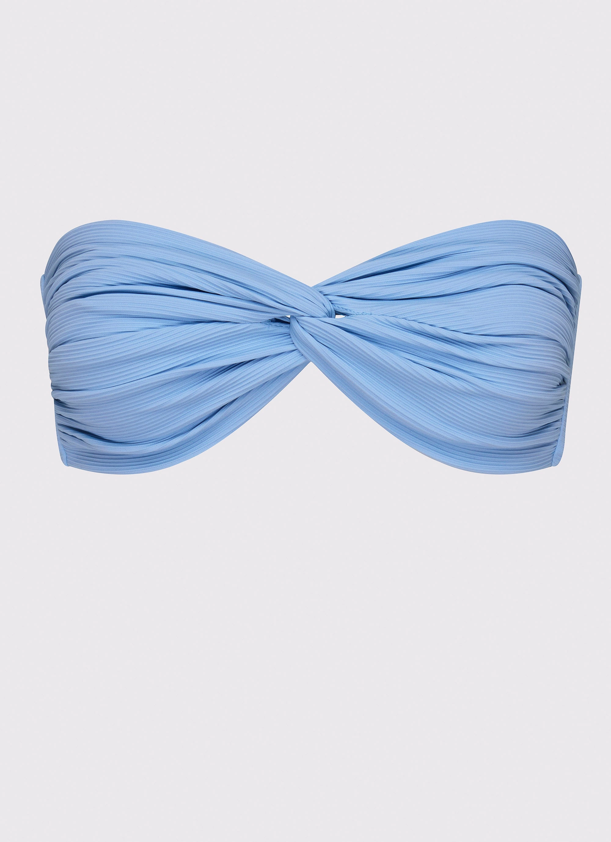Delta Bandeau Bikini Top - Blue Flattering Cut