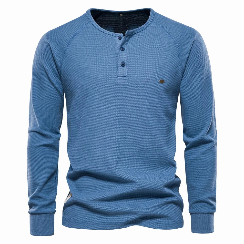 All-Season Wear West Louis? Men Long Sleeve Basic Breathable Pullover Shirt