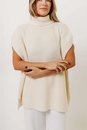 Hilaria Turtle Neck Sweater Top and Pants Set in Off White AntiSlipWaistband LowProfileWaistband