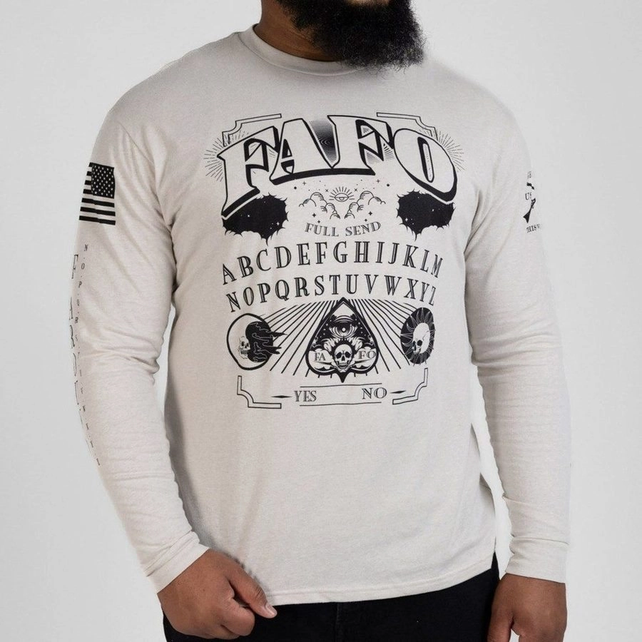 upcycled design Quick Comfort Fit FAFO Spirit Long Sleeve - Sand