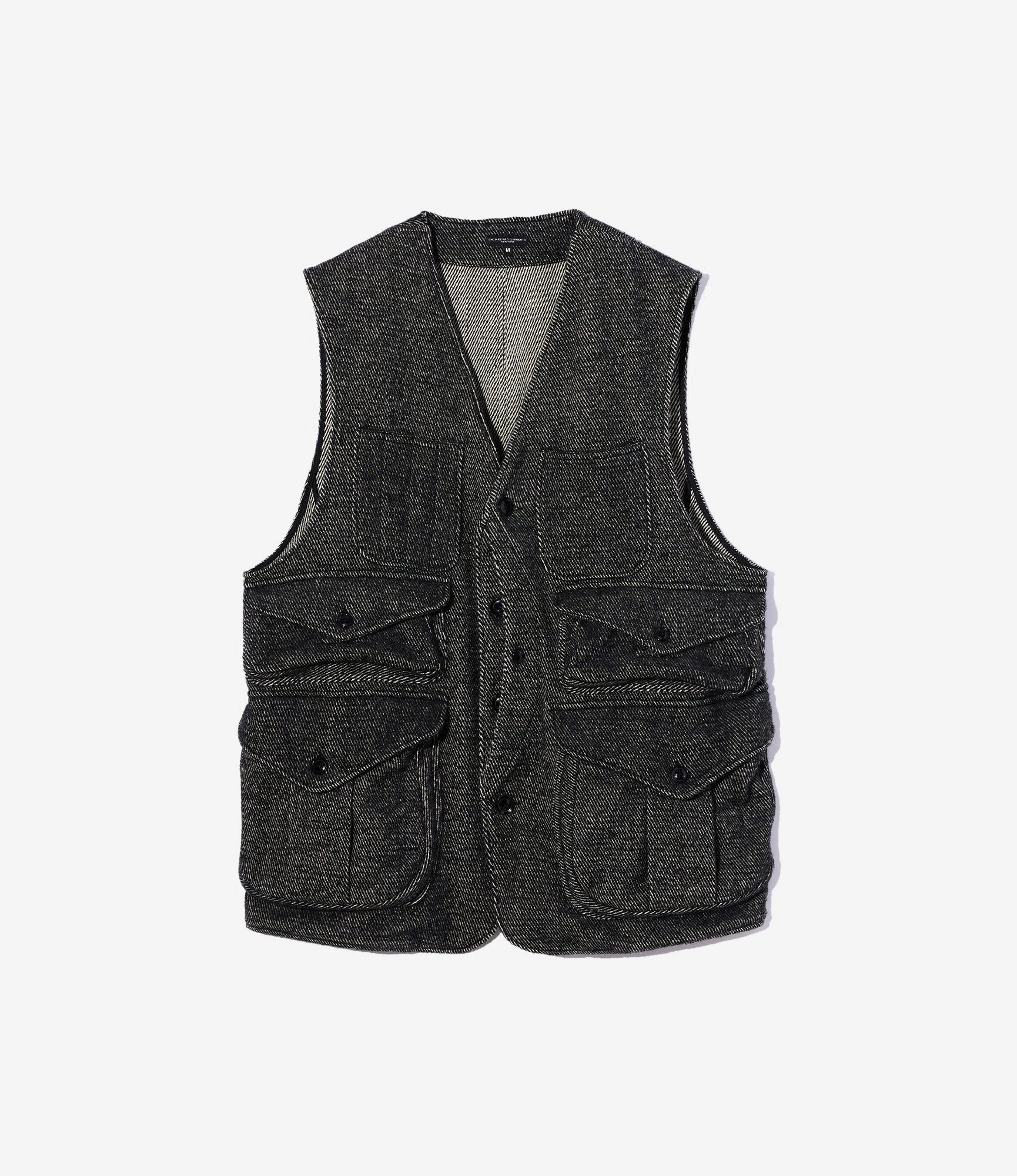 recreation concern Hunting Jacket ?C Black Shaggy Wool Twill