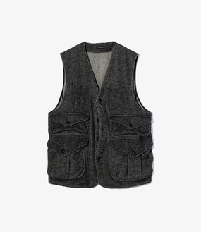 recreation concern Hunting Jacket ?C Black Shaggy Wool Twill