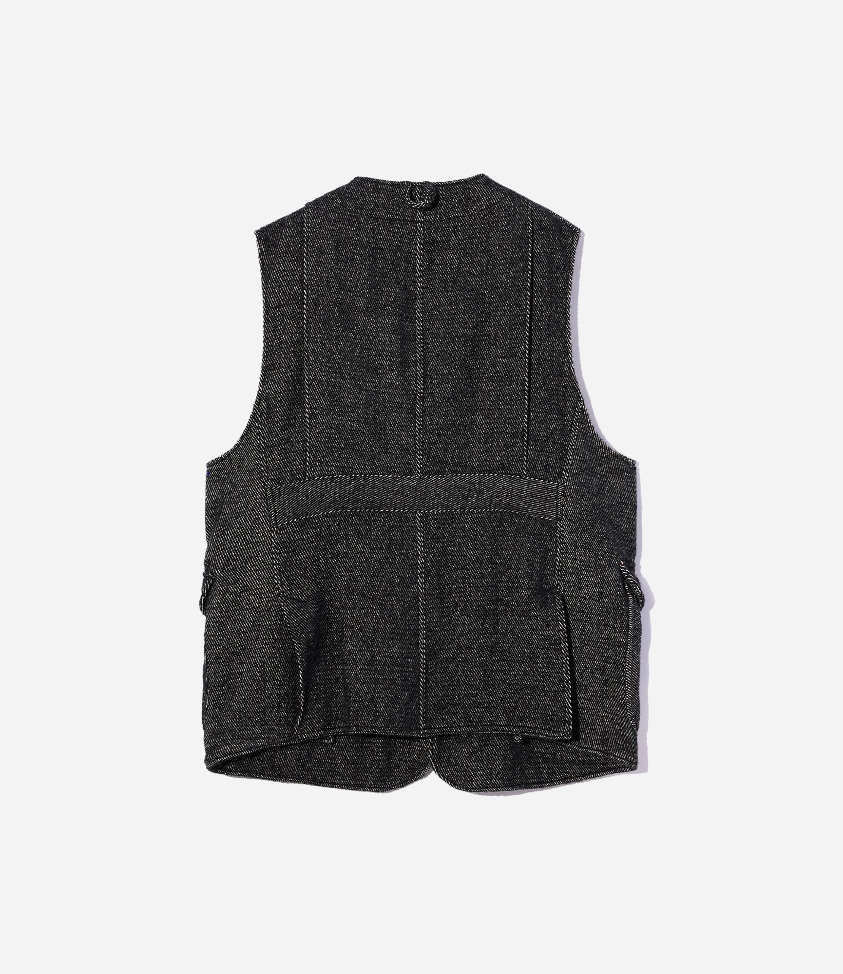 Reinforced Zippers Noise Free Fabric Hunting Jacket ?C Black Shaggy Wool Twill