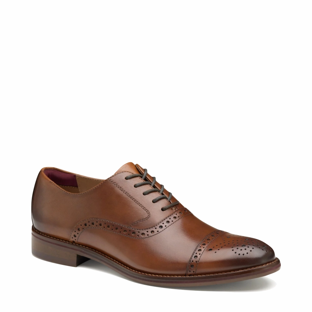Johnston & Murphy Men's Conard 2.0 Cap Toe Oxford in Tan Office Shoes