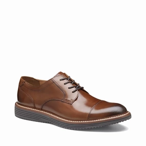 Opulent Touch Trendy Office Johnston & Murphy Men's Upton Dress Cap Toe in Tan