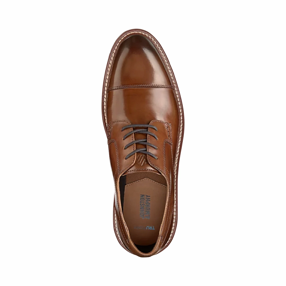 Endless Fit Dance Scene Johnston & Murphy Men's Upton Dress Cap Toe in Tan