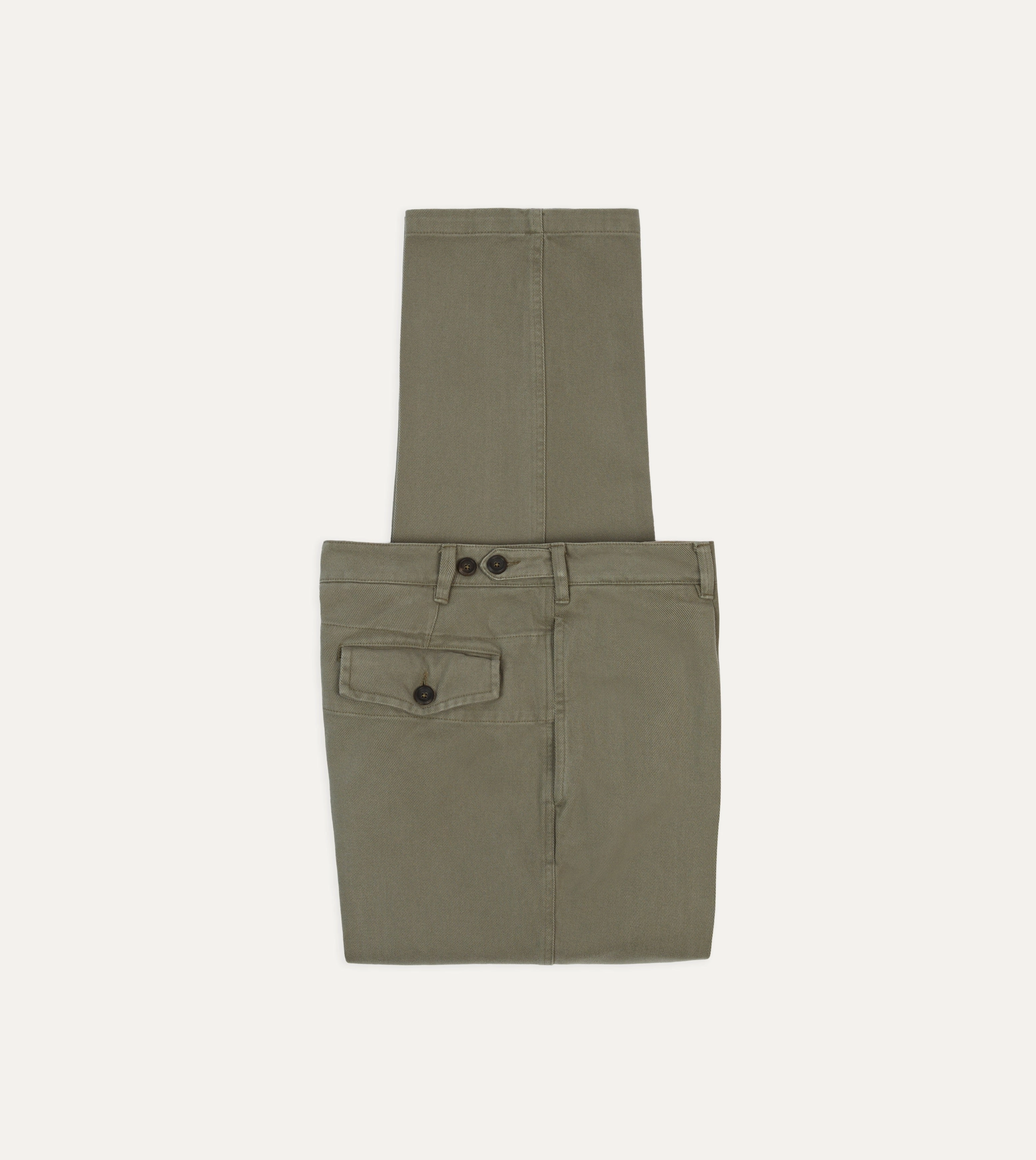 Khaki Heavy Cotton Twill Games Trousers AntiSlipWaistband Breathable Waistband