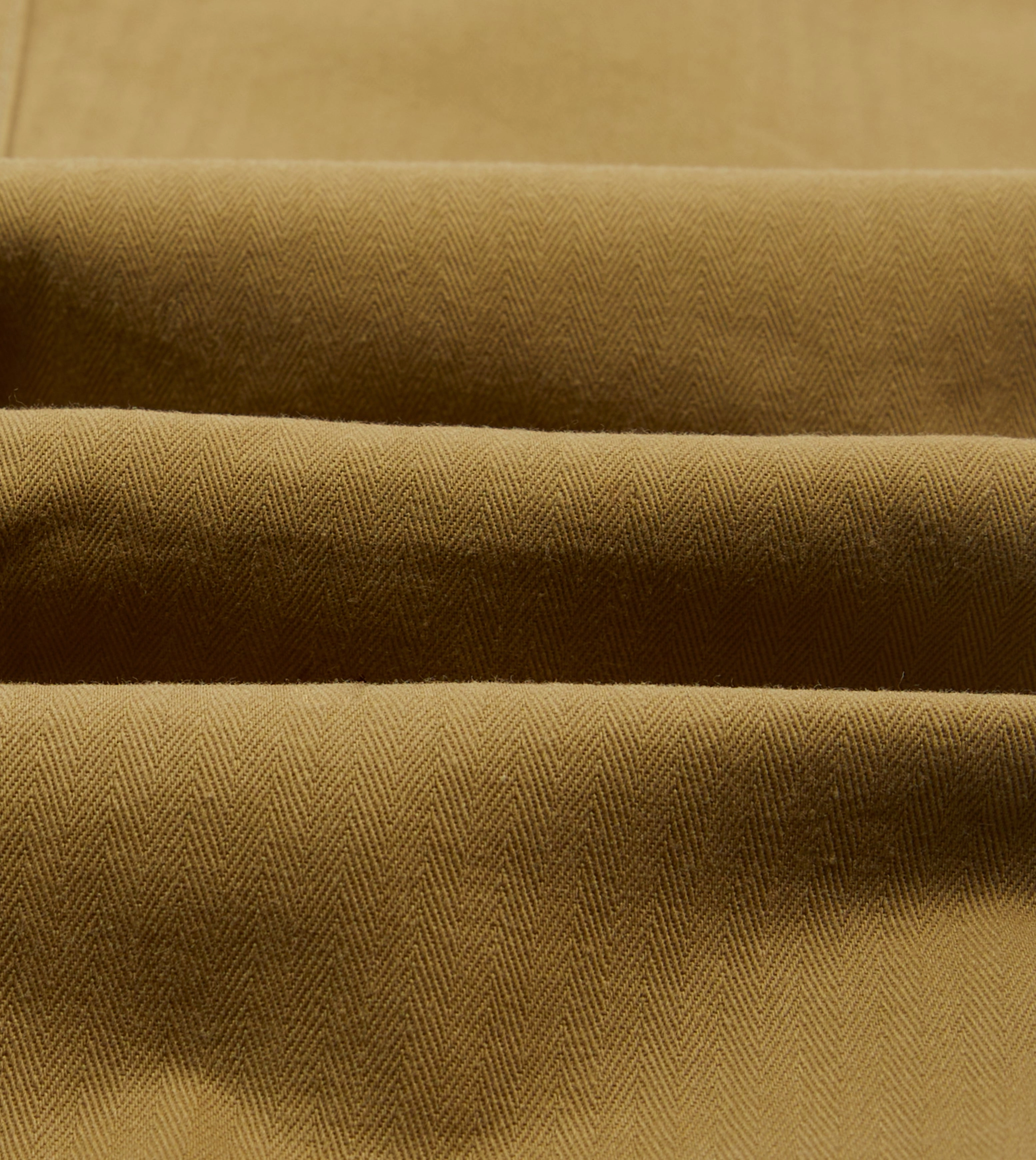 Khaki Herringbone Twill Cotton Drawstring Trousers SecureClosureSystem Quick Fit