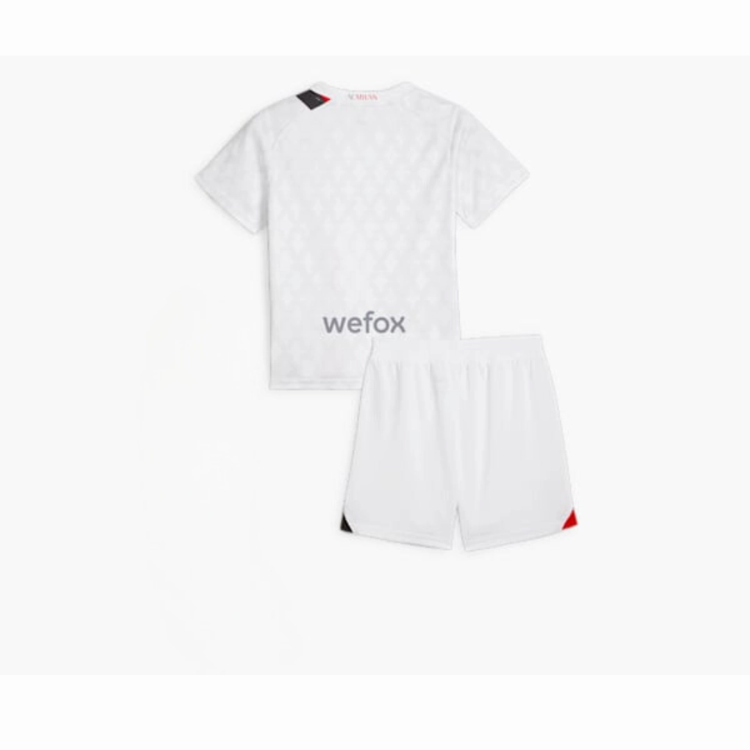Active Weekend Comfort Fit Design Kids AC Milan 23/24 Away Minikit Full Set Shirt & Shorts