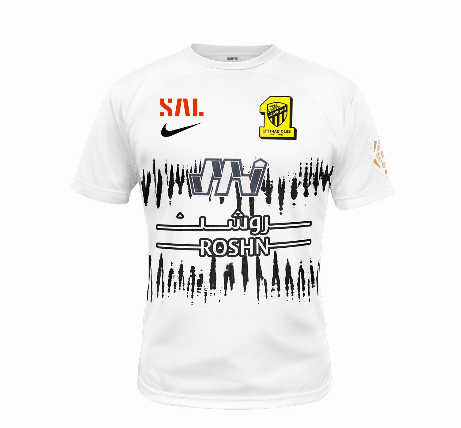 Kids Nike Al-Ittihad 23/24 Away Jersey Full Set Shirt & Short ??? ???? ??????? ??????? ?? ?????? Breathable fabric