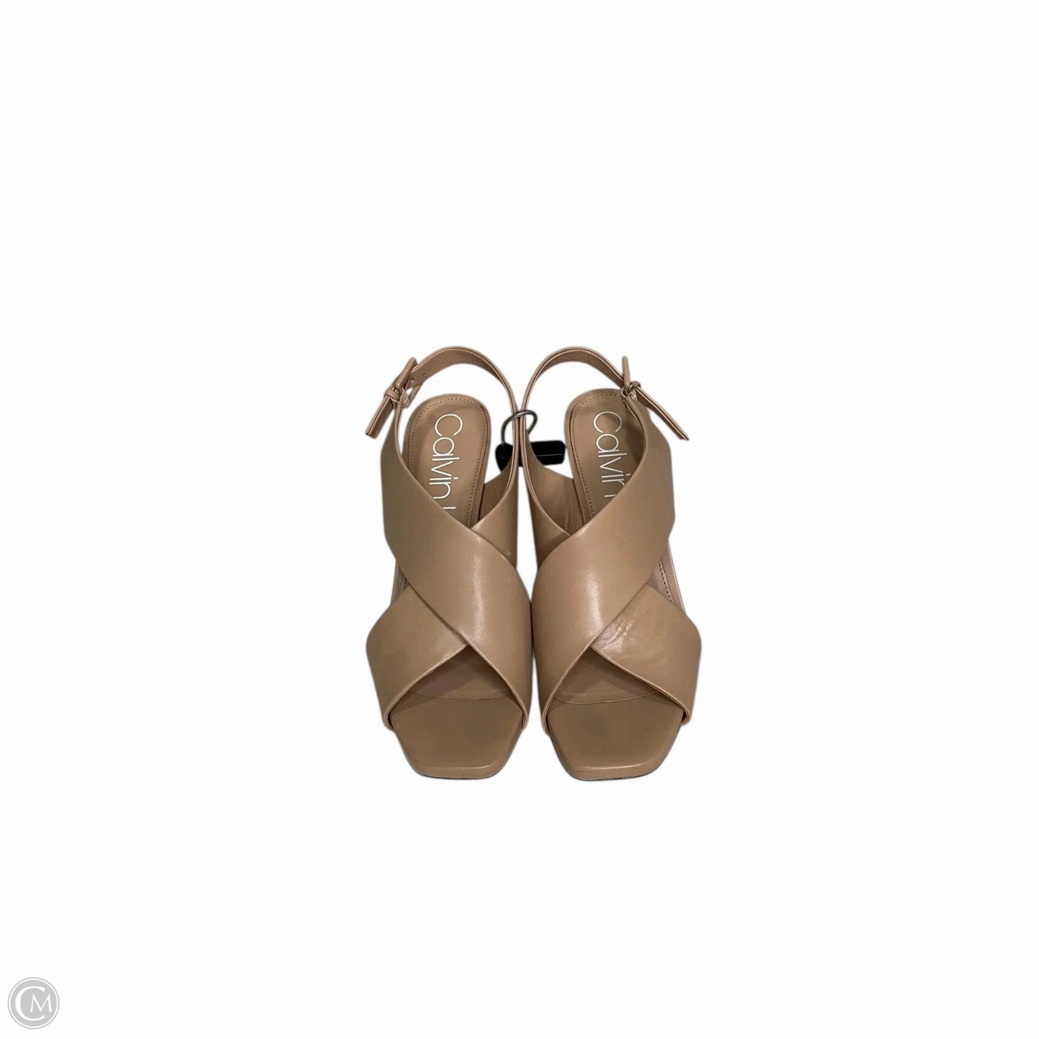 confident look Fresh Detail Shoes Heels Stiletto By Calvin Klein In Tan, Size: 11