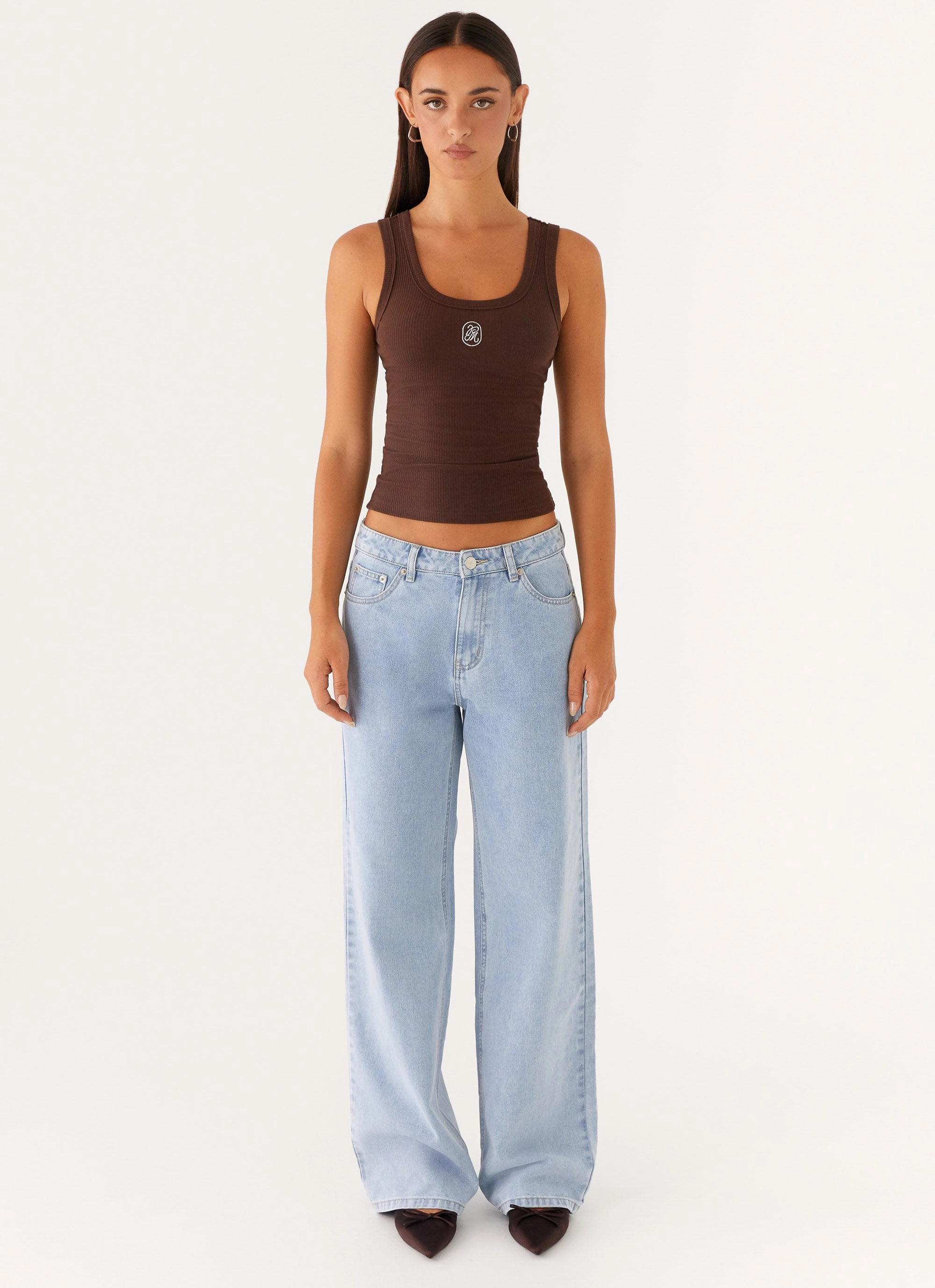 Keanna Low Rise Denim Jeans - Sky Holiday Vibes Stretch