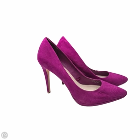 Padded collar Soft Material Shoes Heels Stiletto By Forever 21 In Purple, Size: 10
