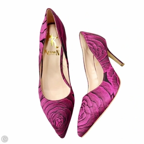 Shoes Heels Stiletto By Krown Kouture In Floral Print, Size: 8 lace up closure