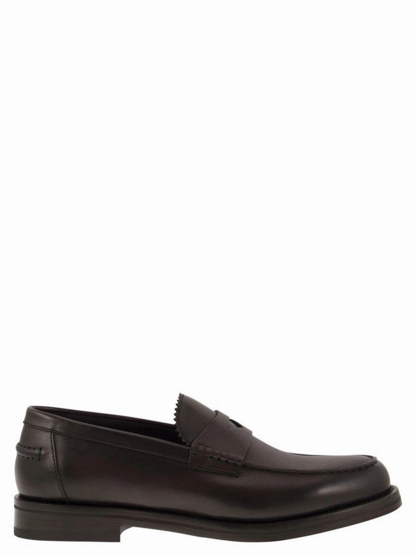 Neutral Base Leather Penny Loafer