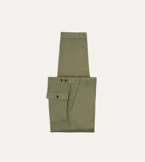 Light Olive Cotton Fatigue Trouser UVProtection slim fit
