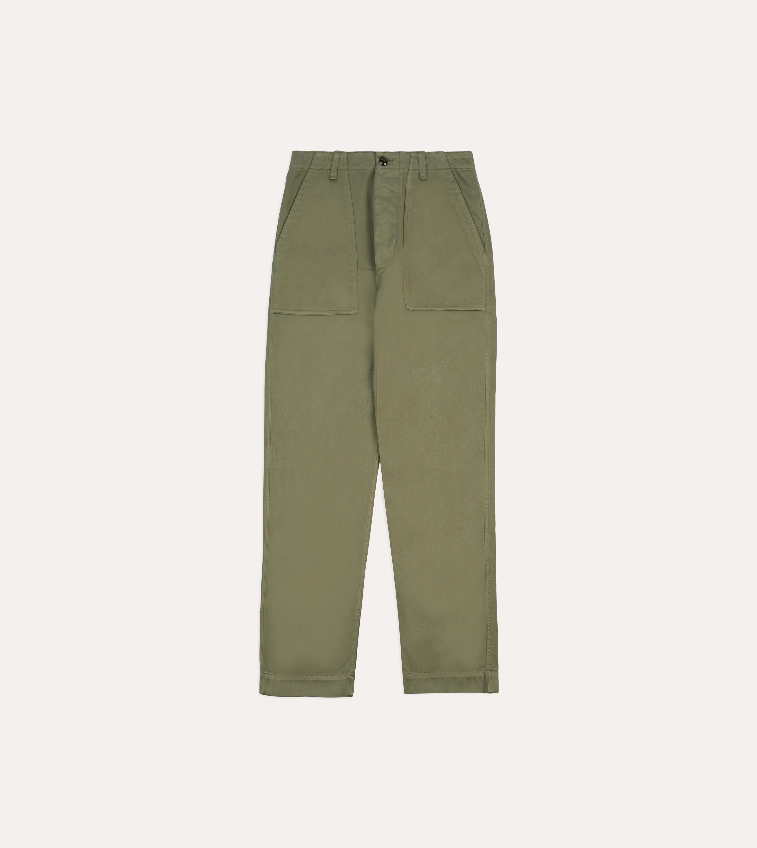 Light Olive Cotton Fatigue Trouser Outdoor Flex AdjustableTabs