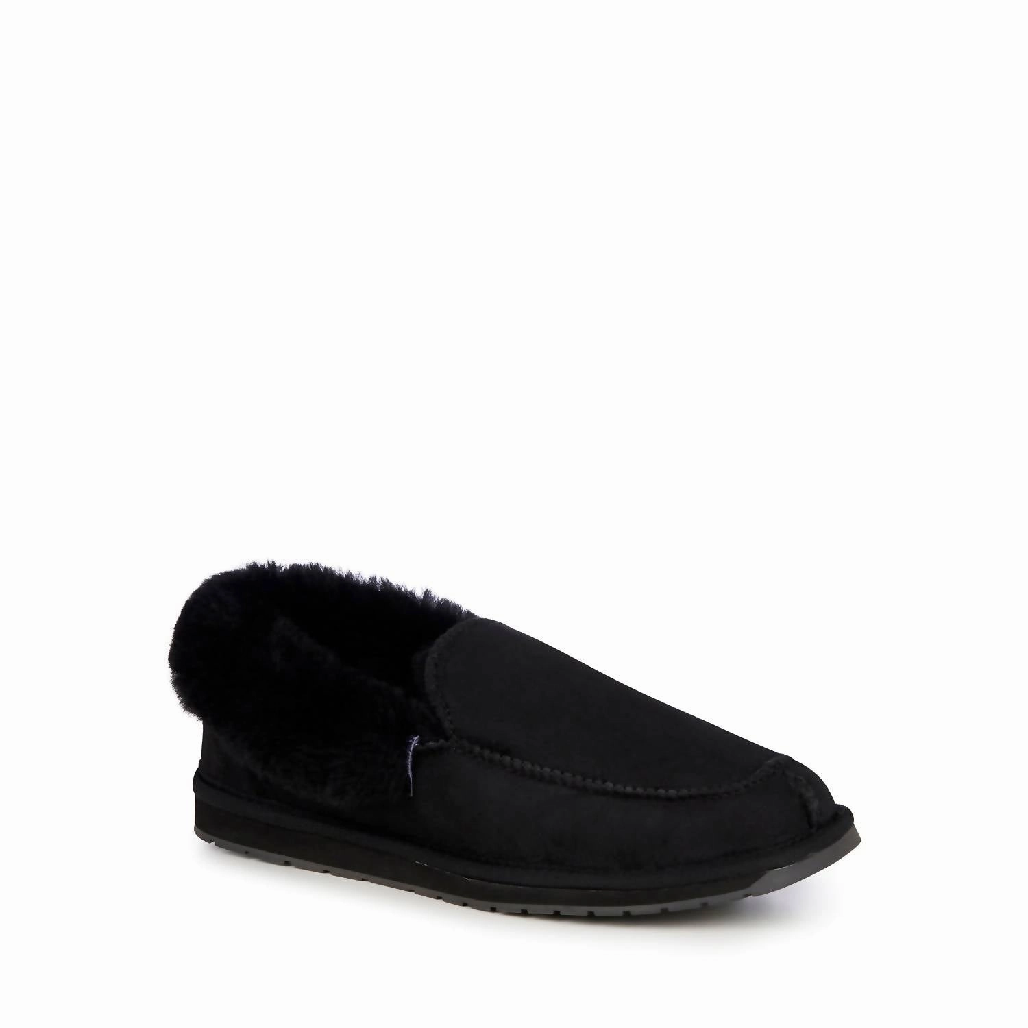 Men's Platinum Murray Fold Down Slipper In Black Downtime Ready Grass Walk