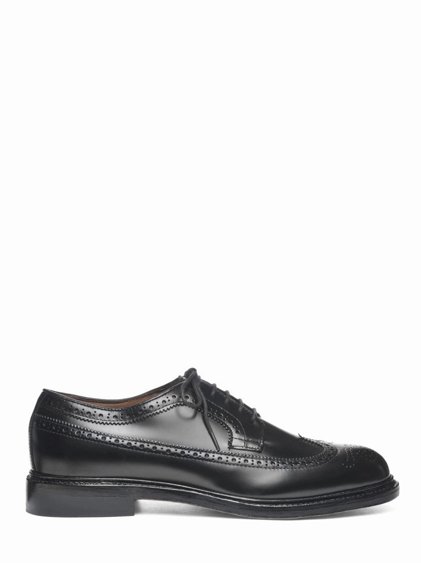 Black Leather Lace-Up Shoes Cool Lane Path Free