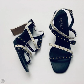 Comfort Mood All Season Shoes Heels Block By Cmc In Black & White, Size: 9