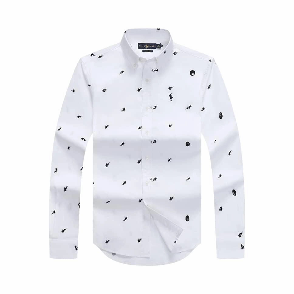 Fashionable Look Polo Ralph Lauren Dotted Long Sleeve Shirt