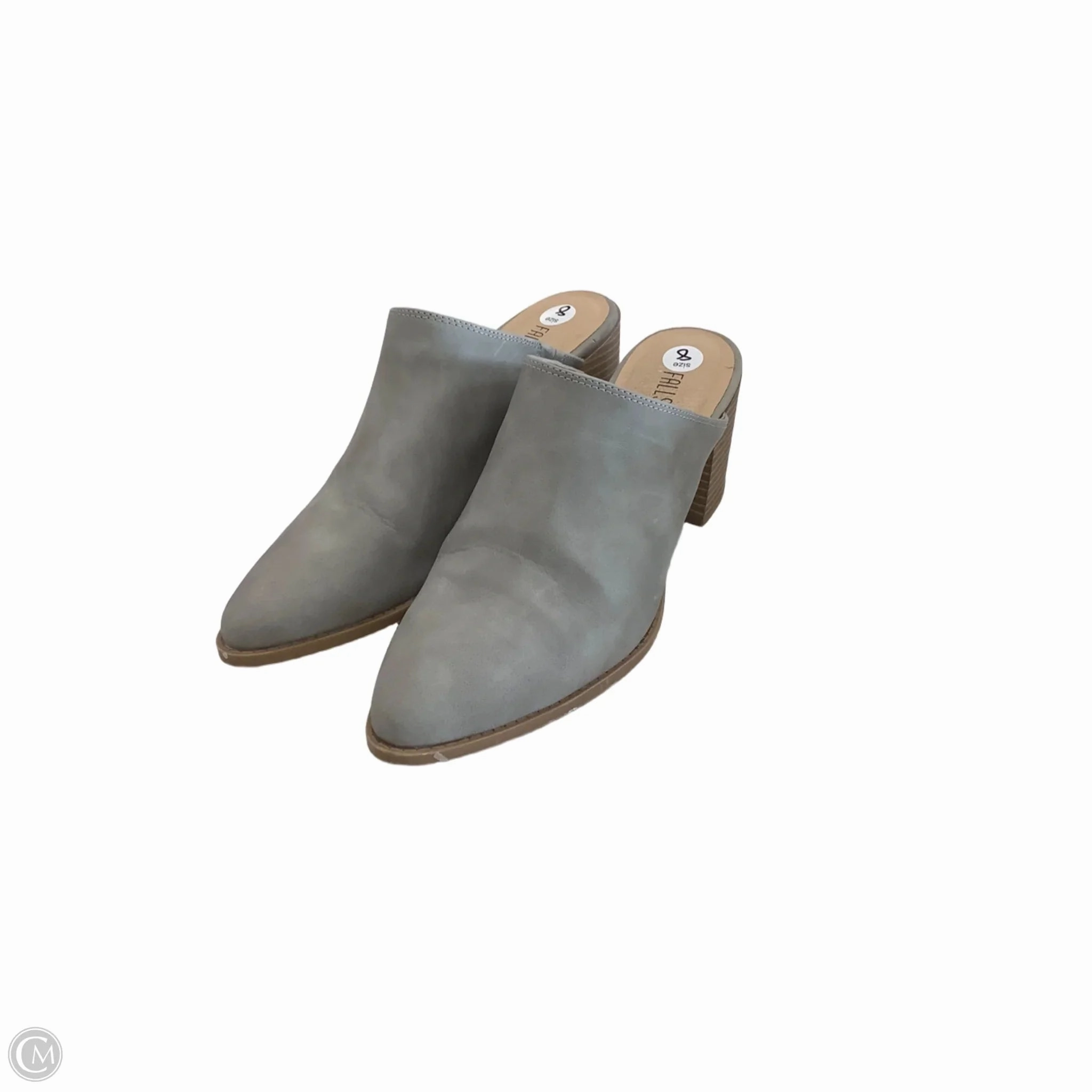 Shoes Heels Block By Falls Creek In Grey, Size: 8 Quiet Glam