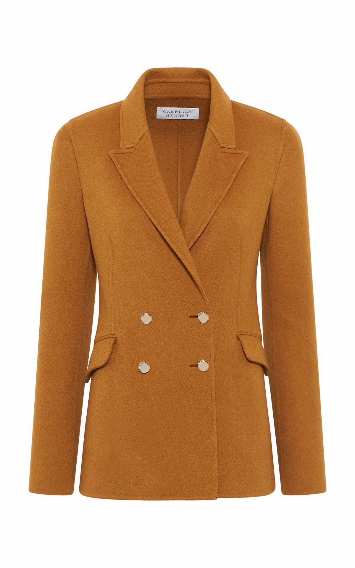 Executive Style Lloyd Blazer in Yellow Ochre Double-Face Recycled Cashmere
