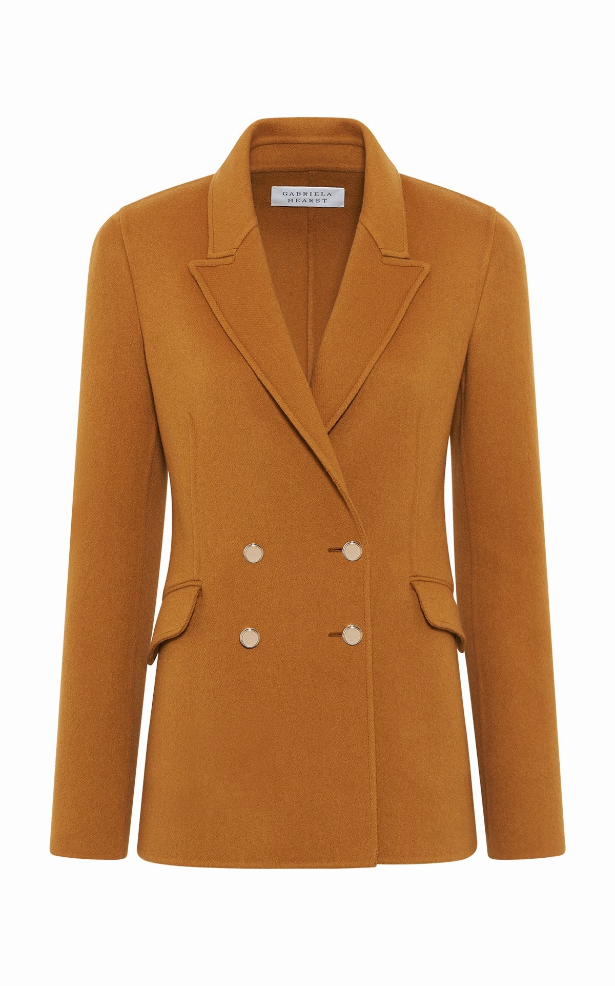 Workwear Essential Lloyd Blazer in Yellow Ochre Double-Face Recycled Cashmere