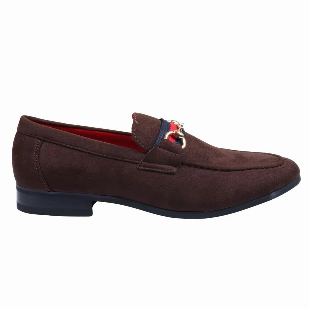 Long Path Breathable Footwear Loafers Shoes Suede Leather Lined Slip On Buckle Formal Shoe