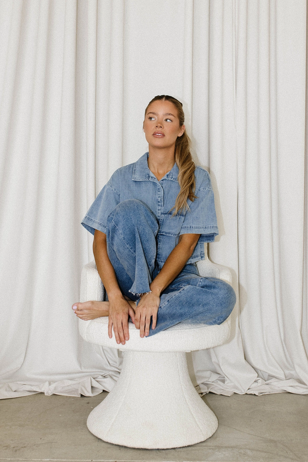 Tailored Appearance Fashionable Waist Logan 31?? Inseam High Waist Dad Jean in Medium-Light *Final-Sale*