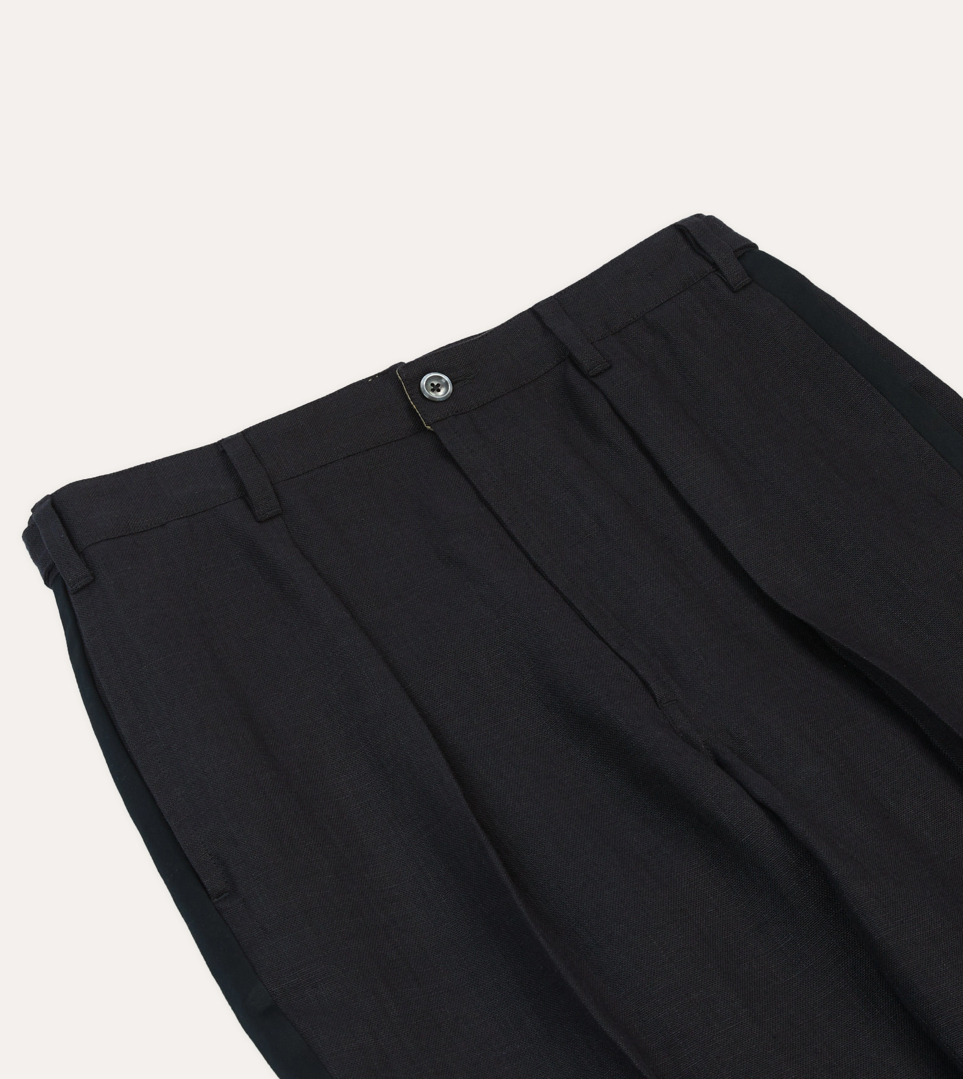 Timeless Comfort Black Linen Games Dinner Trousers