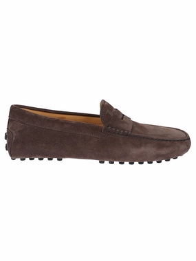 Brown Leather Loafers With Minimalist Design Low Profile