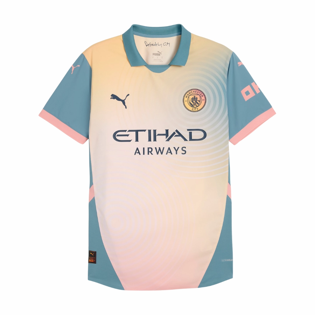 Manchester City 24/25 Authentic 'Definitely City' Jersey Low Friction Texturing
