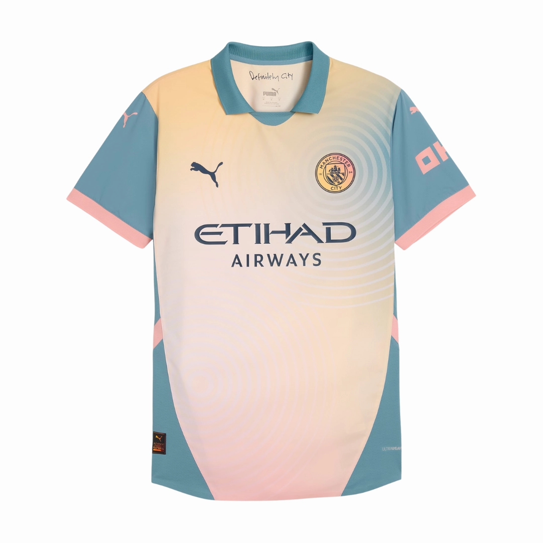 Manchester City 24/25 Authentic 'Definitely City' Jersey Reflective details