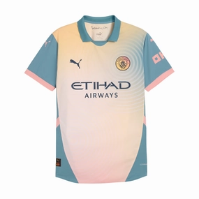 Manchester City 24/25 Authentic 'Definitely City' Jersey Reflective details