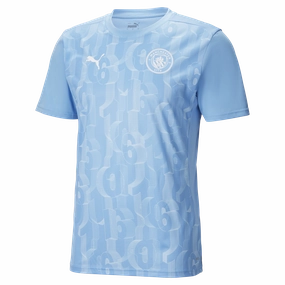 Manchester City Prematch Jersey (77757821) Anti Microbial Finish Running Style