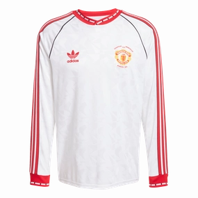 Manchester United 1991 Away Long Sleeve Jersey (JF0375) Anti Slip Hem Guard Energy Gear