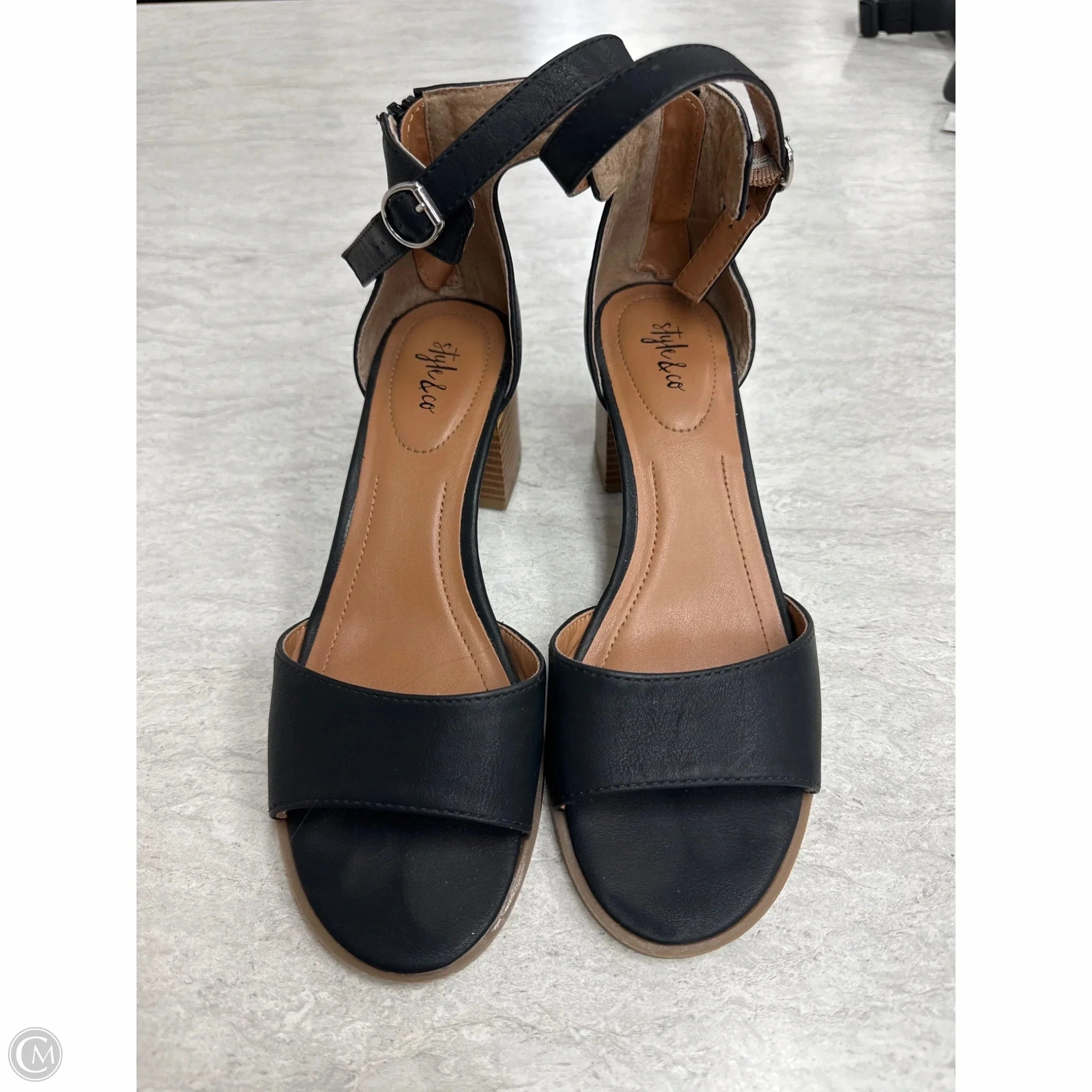 Shoes Heels Block By Style And Company In Black, Size: 6.5 Modern Heels