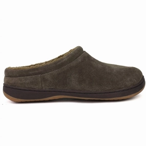 Sporty Look Men's Arlow Suede Slipper In Charcoal
