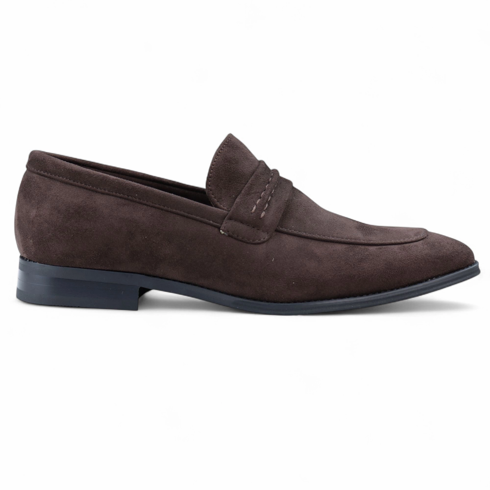 Men's Black Suede Moccasin Loafers Smart Slip-On Shoes Water Safe