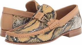 Men's Dacio Leather Driver Loafer In Snake Print Refined Finish Way Safe