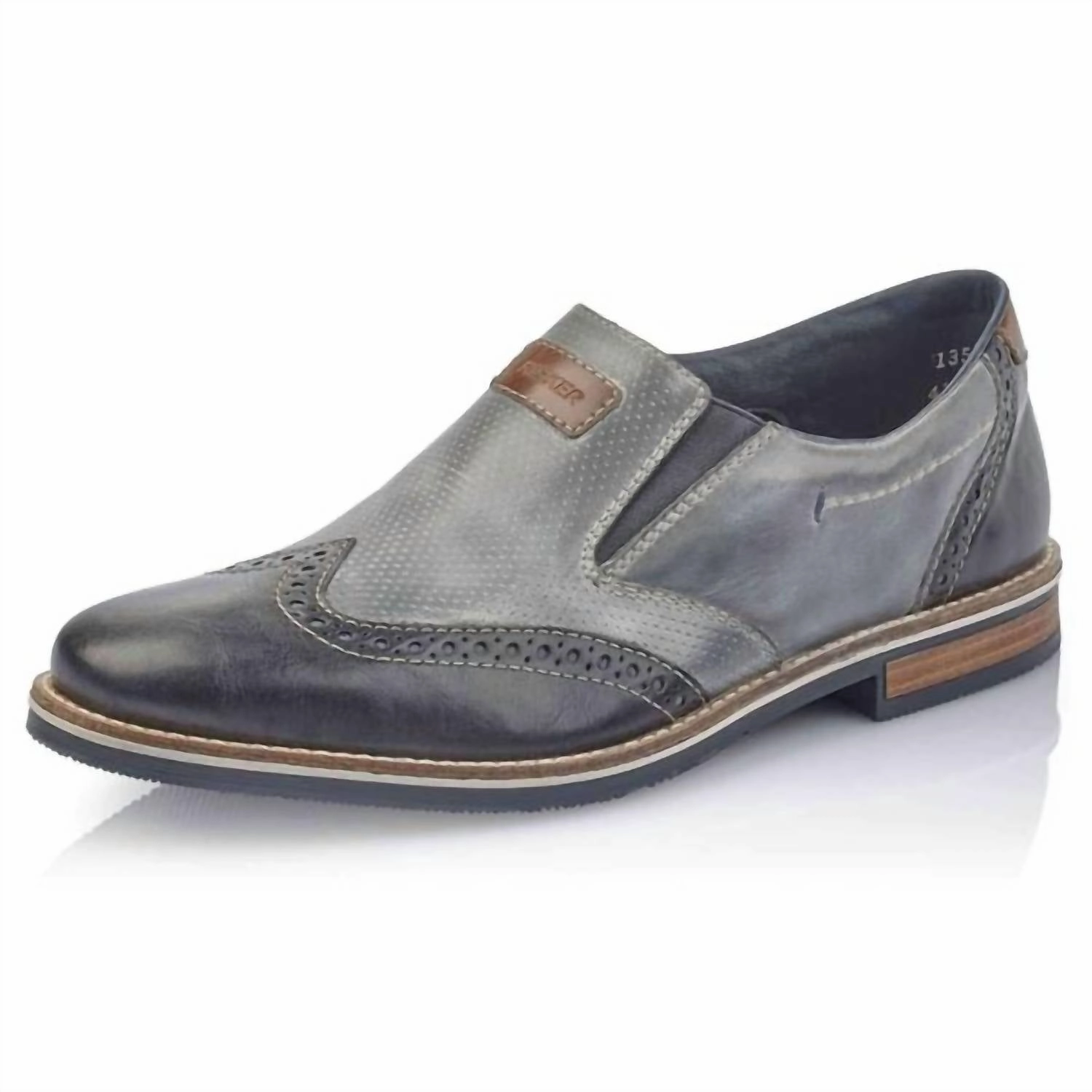 slip-resistant Men's Field Loafer Shoes In Light Blue Combo