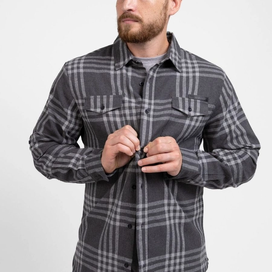 Motion Flex Men's GS Plaid Flannel - Gray