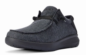 Hold Lane All Season Men's Hilo Stretch Lace Casual Shoes In Heather Charcoal