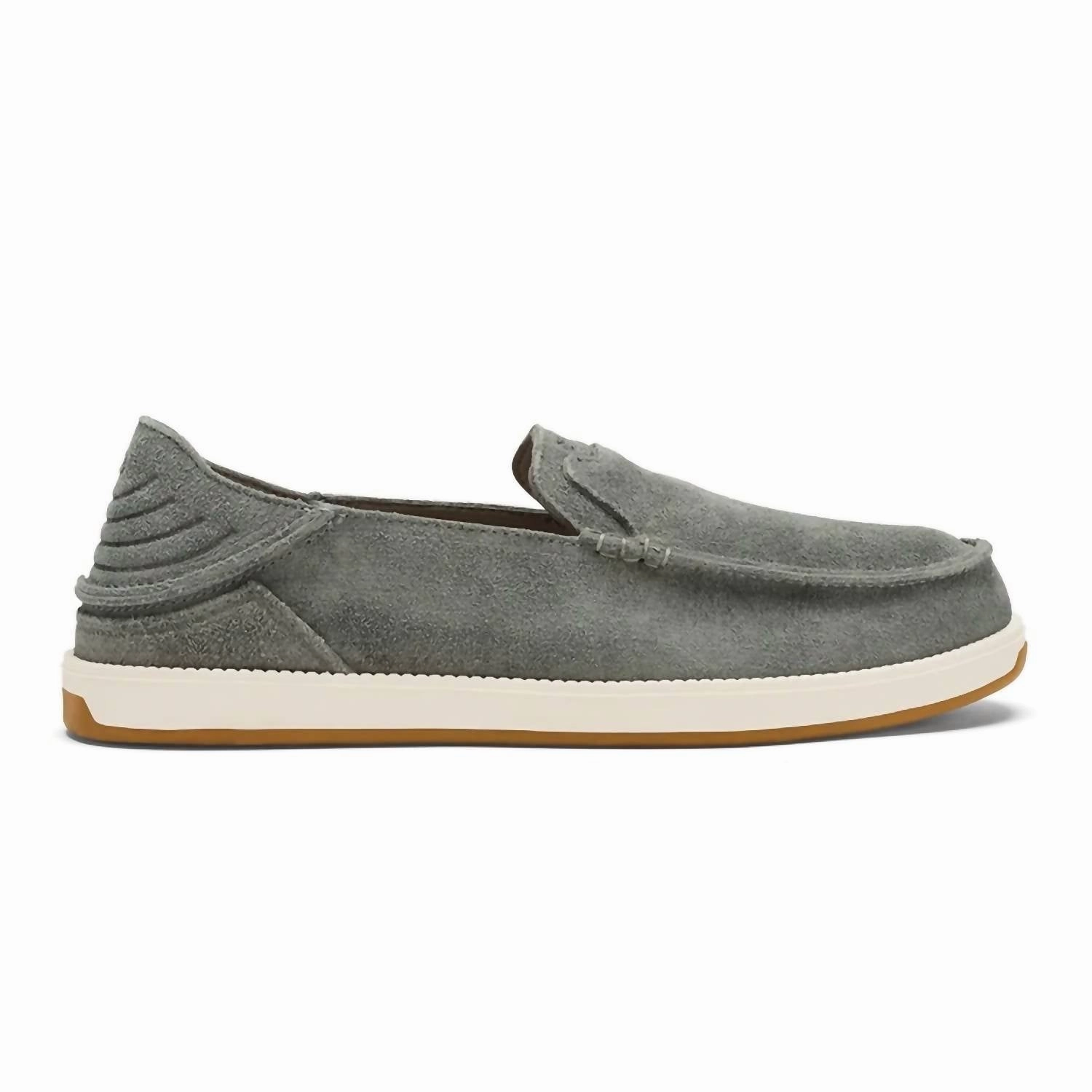 Men's Kakaha Nia Leather Slip-On Shoes In Ash/ash Street Way Dawn Move