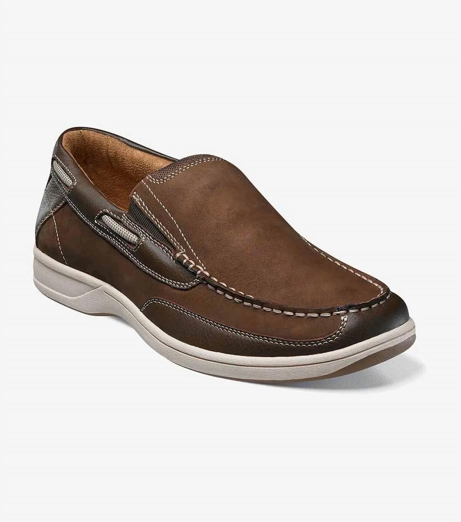 Men's Lakeside Moc Toe Slip On - Medium Width In Brown Easy Wear