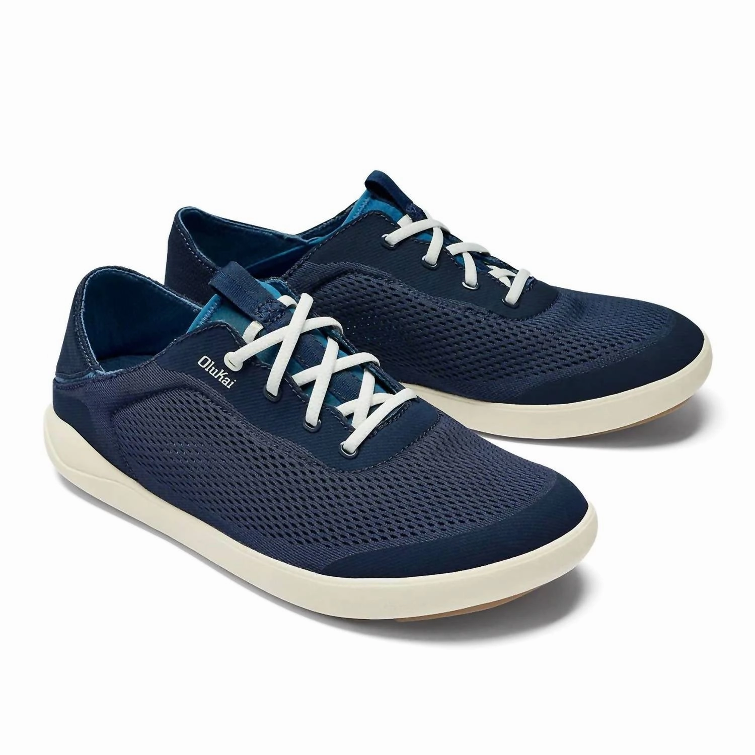 Men's Moku Pae Boat Shoes In Trench Blue/off White Minimalist Style Music Spot
