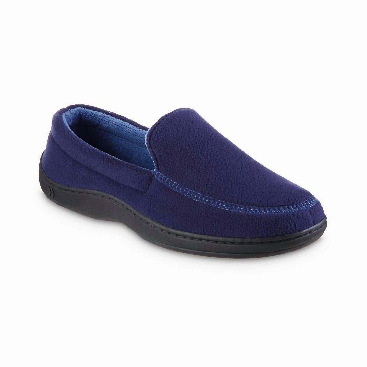 Work Setup Men's Roman Recycled Fleece Moccasin Slippers In Navy Blue