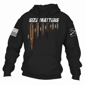 Men's Size Matters Hoodie - Black Cozy Apparel